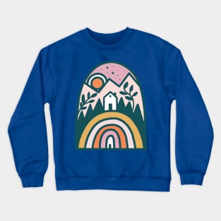Rainbow Mountain Home Crewneck Sweatshirt